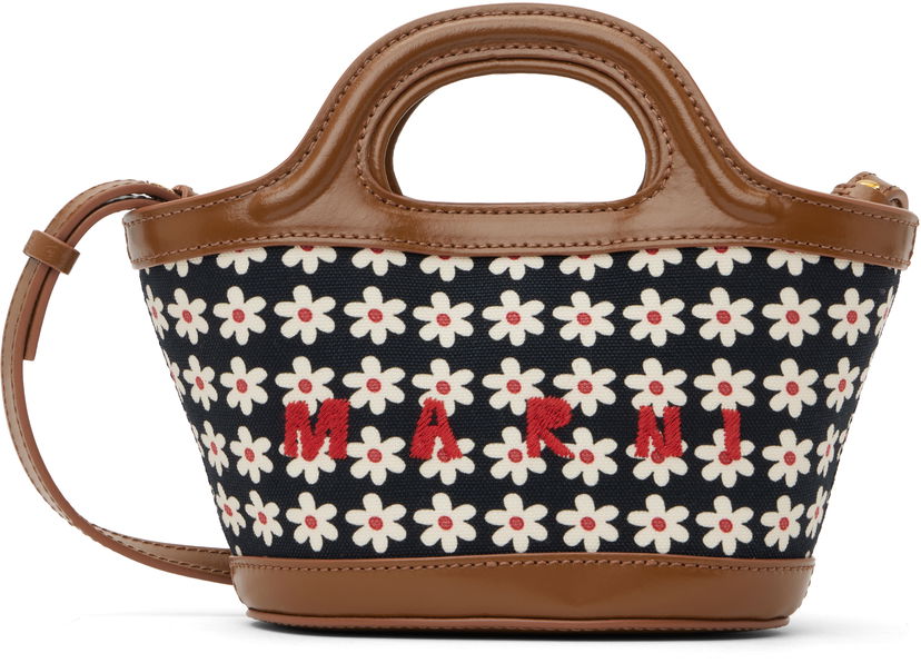 Tygpåse Marni Small Bucket Tote Bag Brun | BMMP0096U6 P7944