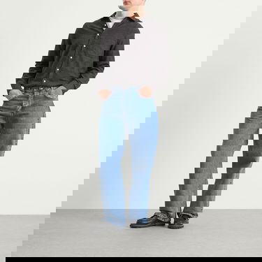 Skjorta Portuguese Flannel Teca Flannel Shirt Grå | AW25072-GRY, 4