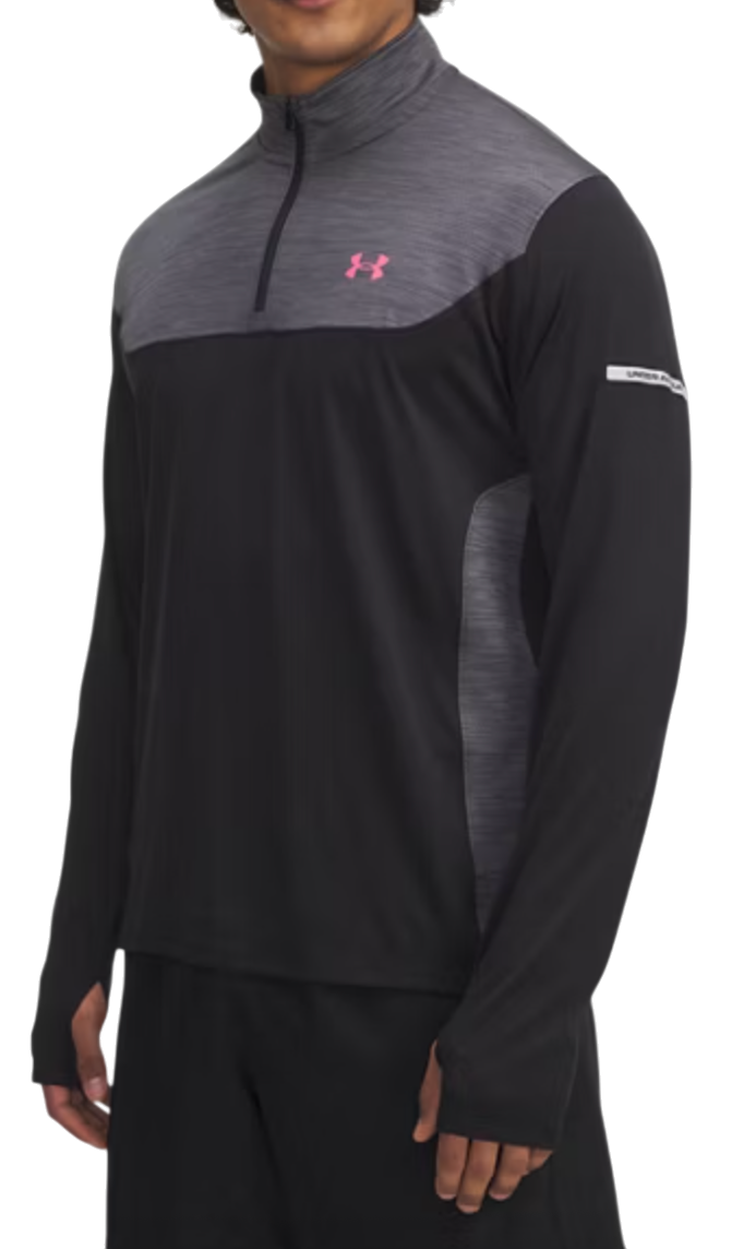 Sweatshirt Under Armour Tech Utility Performance 1/4 Zip Top with Thumbholes Svart | 6004963-001
