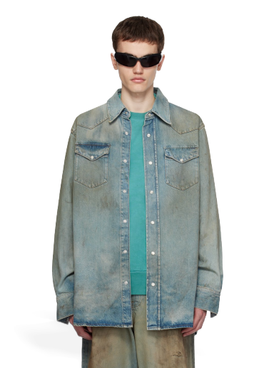 Jacka Acne Studios Press-Stud Denim Shirt Blå | BB0526-