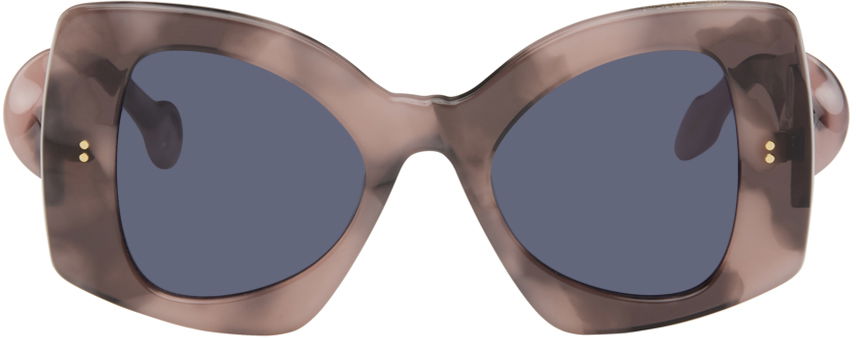 Solglasögon JW Anderson SSENSE Exclusive Pink Twister Sunglasses Grå | JWA04, 0