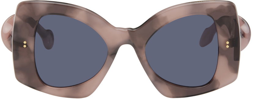 Solglasögon JW Anderson SSENSE Exclusive Pink Twister Sunglasses Grå | JWA04