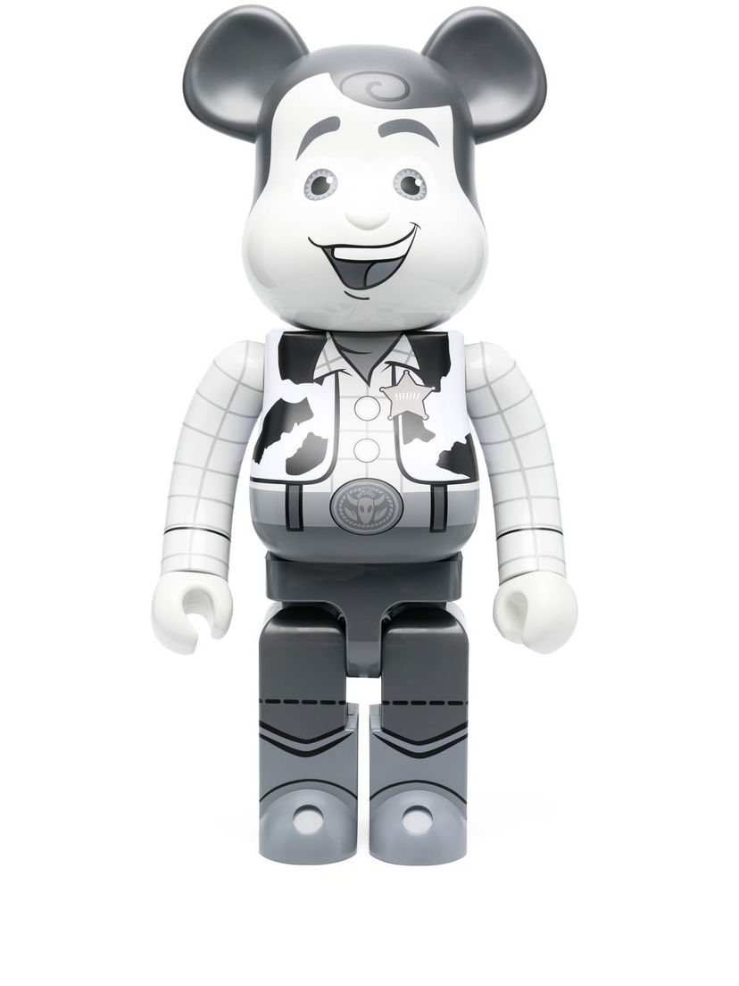 Samlarobjekt Medicom Toy Be@rbrick Woody B&W figure - Grey Vit | 1000WOODYBW19701233