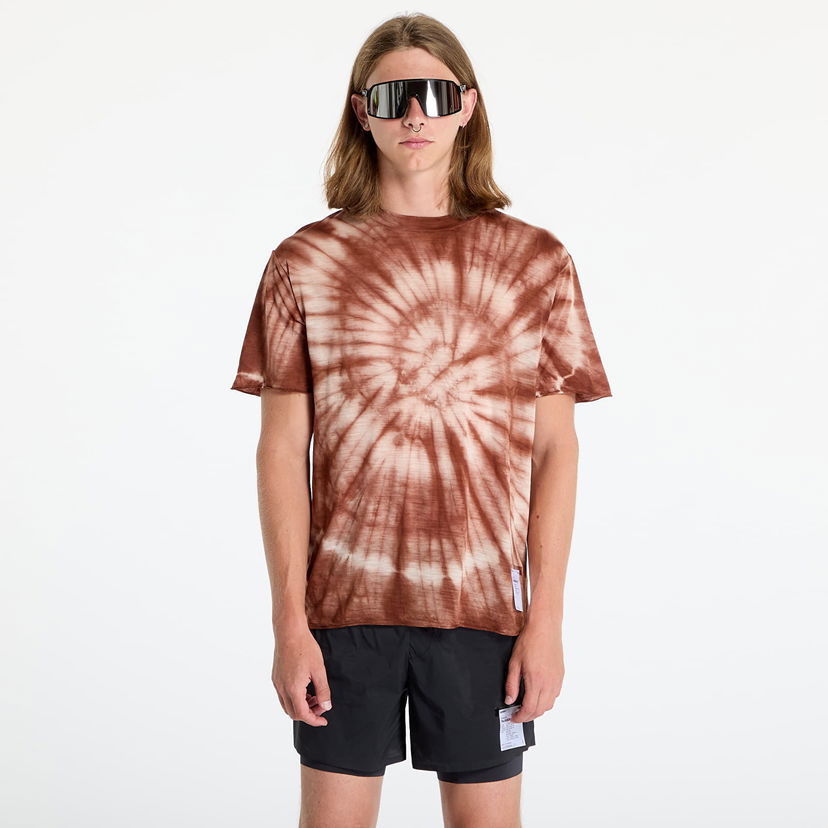 T-shirt Satisfy CloudMerino T-Shirt UNISEX Tie-Dye Pine Brun | 11002-TDPI