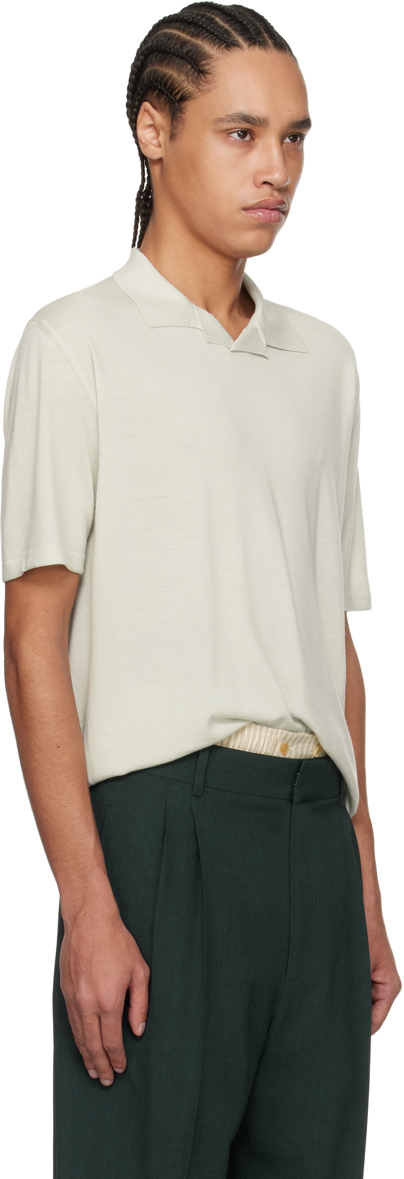 Polotröja The Row The Row Mauro Knit Polo Grön | 919-Y590, 1