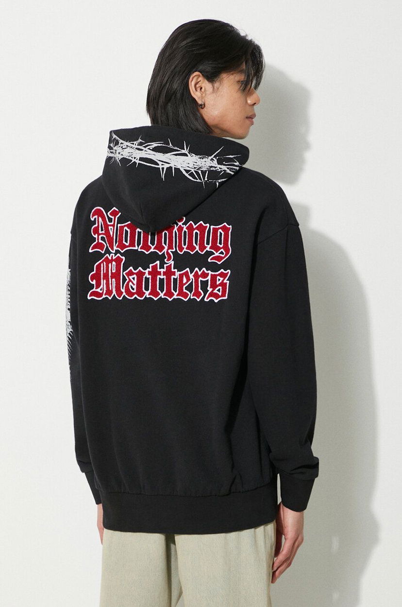 Sweatshirt Aries Nothing Matters Embroidered Hoodie Svart | SUAR20011X