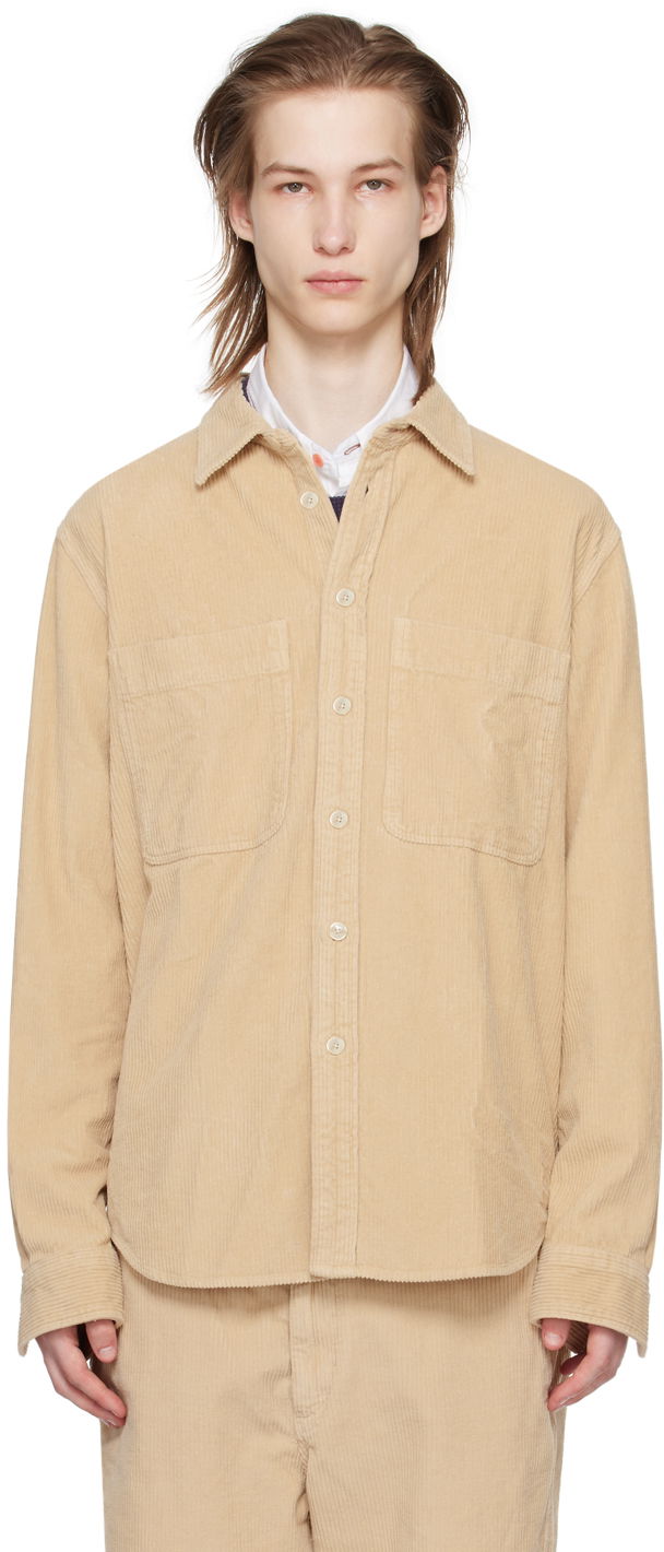 Skjorta Paul Smith PS Paul Smith Corduroy Button-Up Shirt Beige | M2R-450Y-M21950-62
