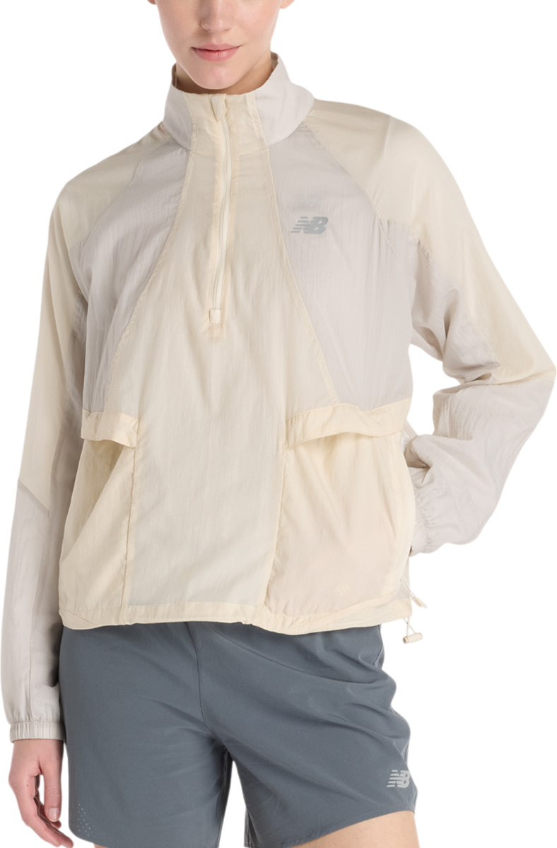 Jacka New Balance Better Run Water Resistant Jacket Beige | wo53206-lin