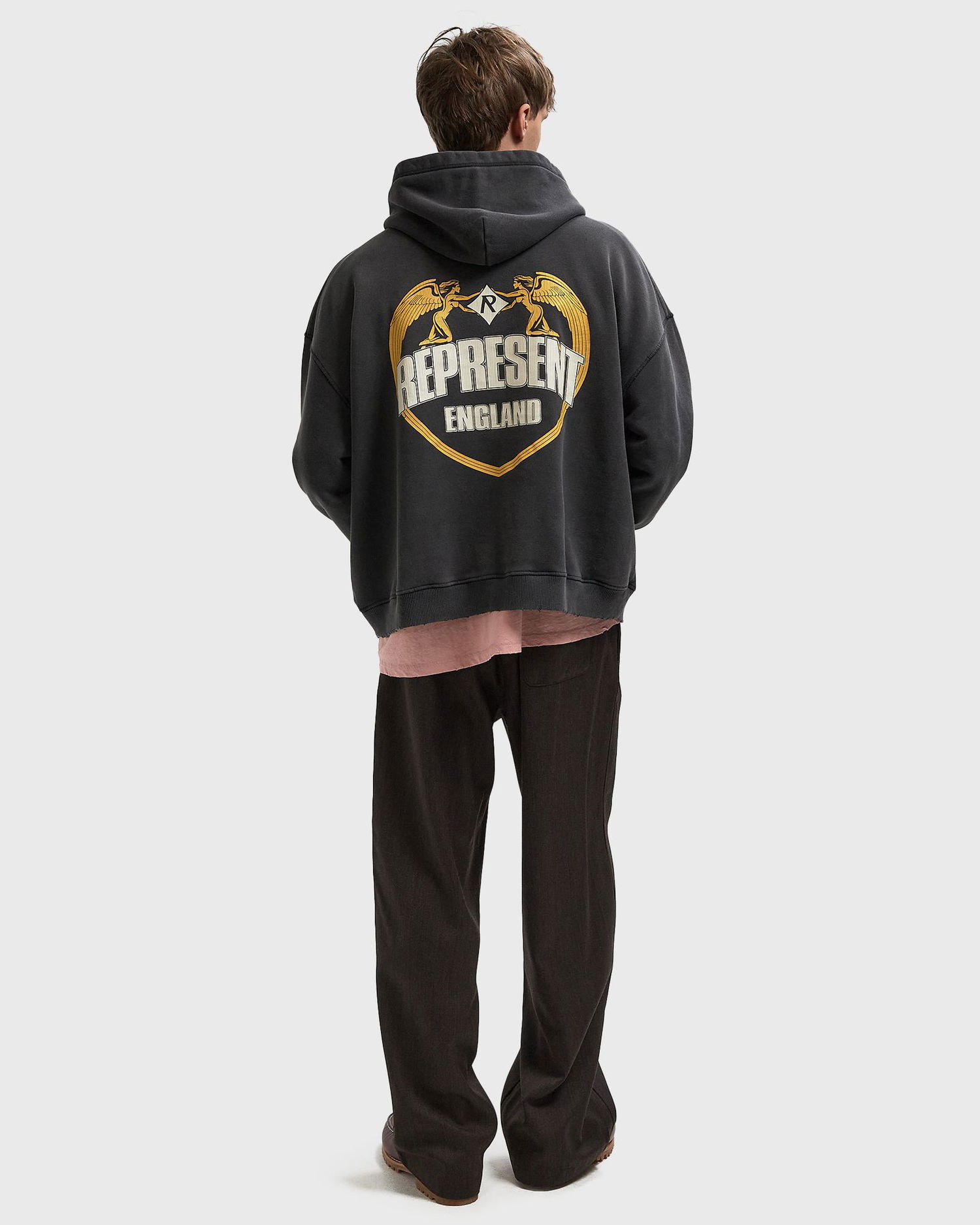 Sweatshirt Represent Clo Angel Border Hoodie Svart | MLM100368-04, 1