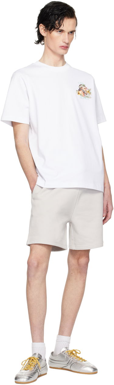 T-shirt Casablanca Graphic Print T-Shirt Vit | MPS25-JTS-001-01, 3