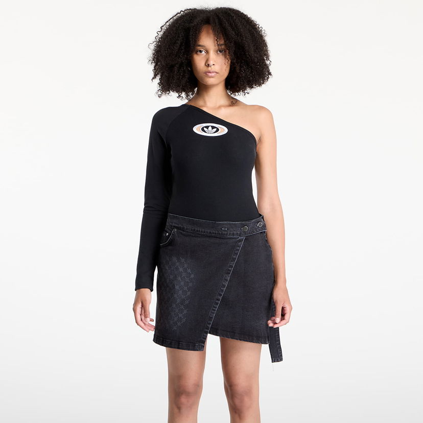 Kropp adidas Originals Campus 2000 One-Shoulder Bodysuit Svart | KC8800