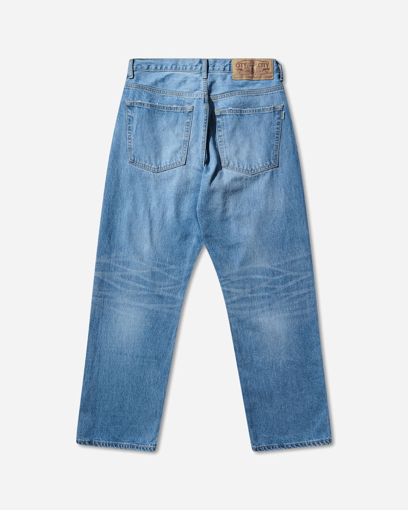 Jeans BAPE Shark Loose Fit Denim Pants Blå | 1L80150006 INDIGO