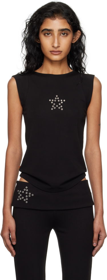 Linne Miaou Miaou Lucia Eyelet Tank Top Svart | 7197HJBSSB, 0