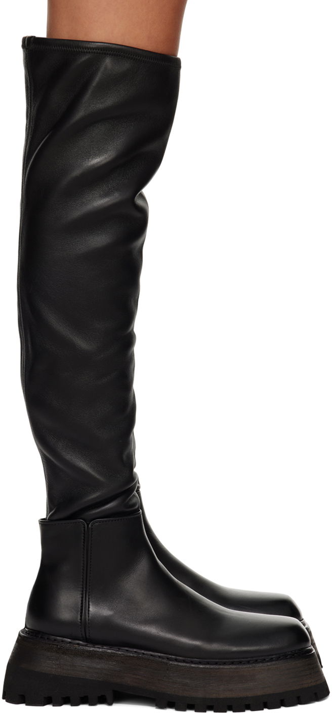 Strumpor Marsèll Marsell Quadrarmato Knee-High Platform Boots Svart | MW6525_B56666S661