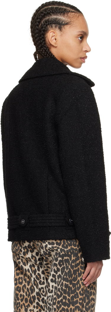 Jacka GANNI GANNI Textured Boucle Wool Jacket Svart | W0026, 2