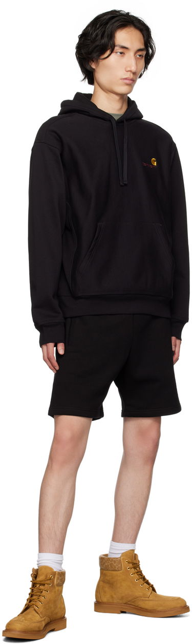 Sweatshirt Carhartt WIP Hooded American Script Sweat Svart | I028279-blk, 4