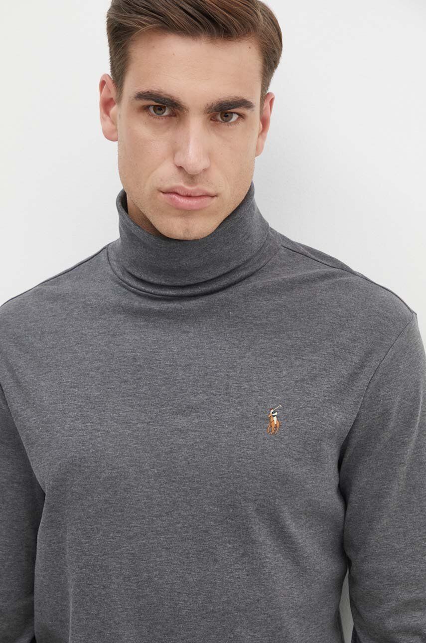 Sweater Polo by Ralph Lauren Lightweight Cotton Turtleneck Grå | 710760126, 1