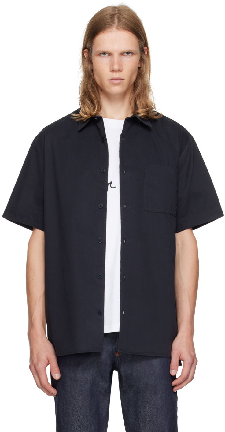 Skjorta A.P.C. Navy Ralph Shirt Svart | COGZR-H12589