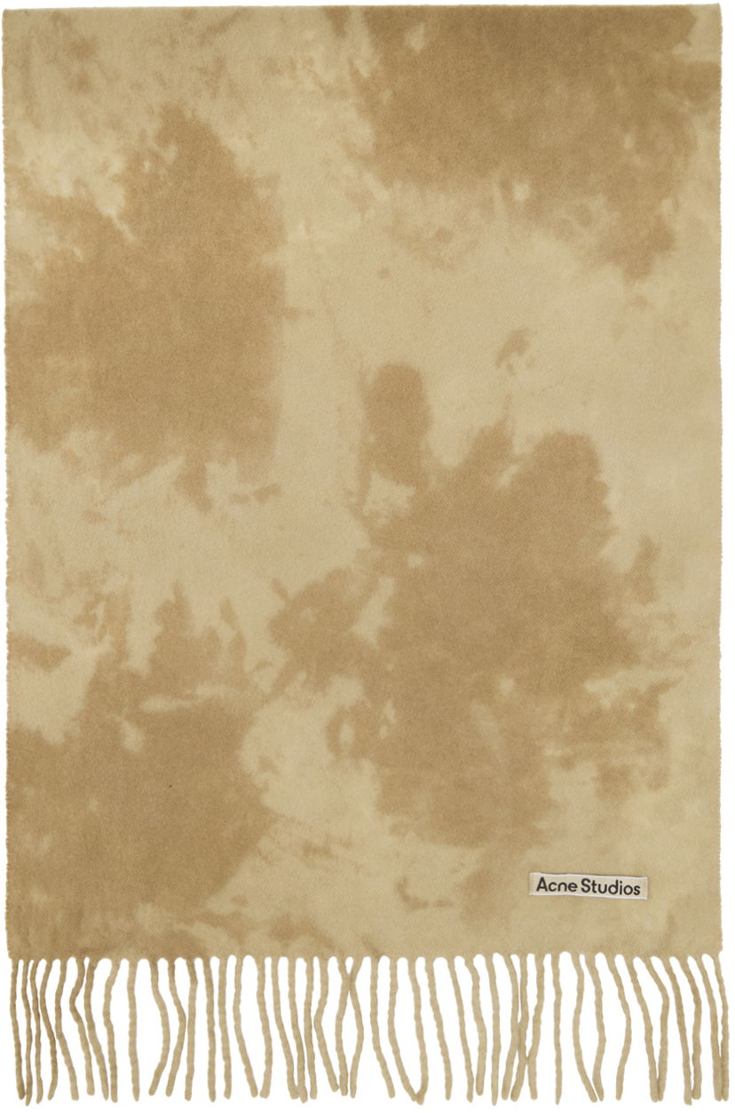 Halsduk Acne Studios Tie-Dye Scarf Beige | CA0297-