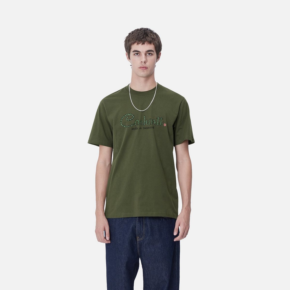 T-shirt Carhartt WIP Paradise Script Graphic T-Shirt Grön | I033948_9, 0