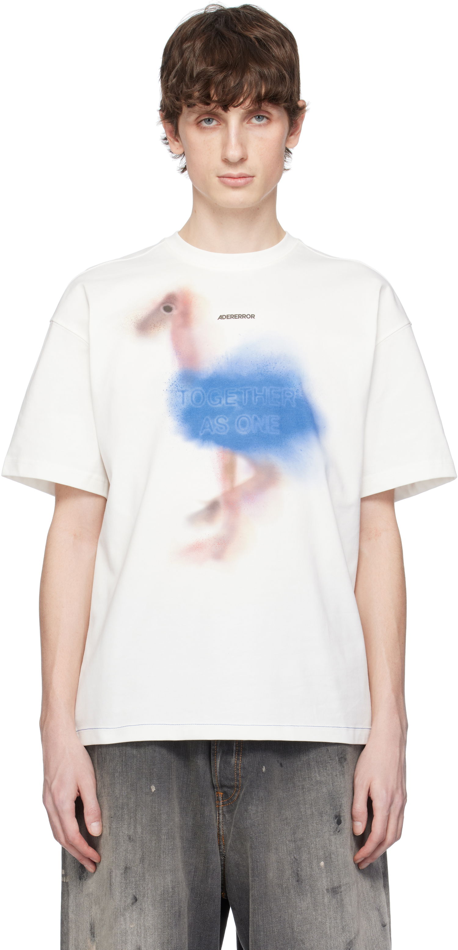 T-shirt ADER ERROR ADER error Together As One Graphic T-Shirt Vit | BO01SSTS0104OW, 0