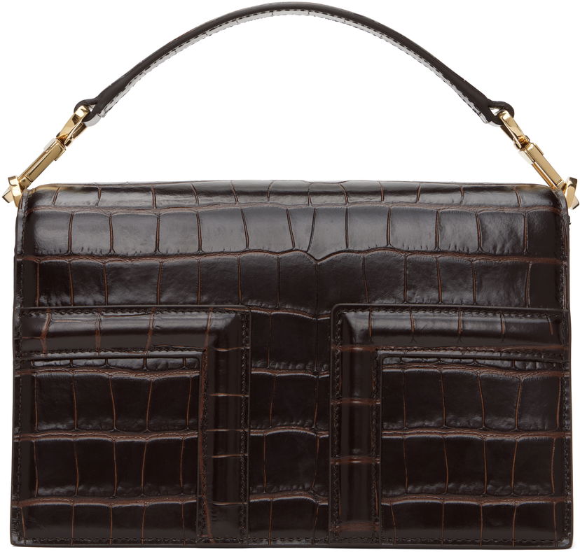 Handväska TOTEME TOTEME Mini T-Flap Bag Brun | 244-WAL0049-LE0076