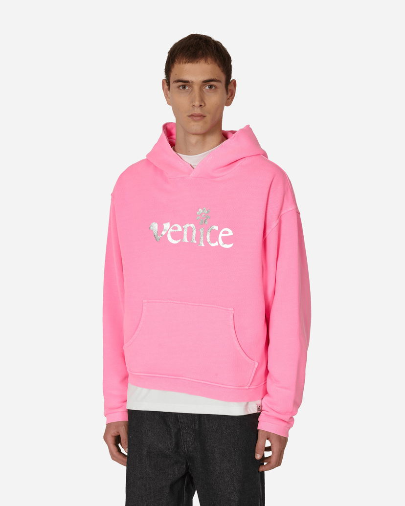 Sweatshirt ERL Printed Venice Hooded Sweatshirt Rosa | ERL07T031 1