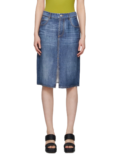 Kjol Bottega Veneta Printed Midi Skirt Blå | 9 737211 V30K0
