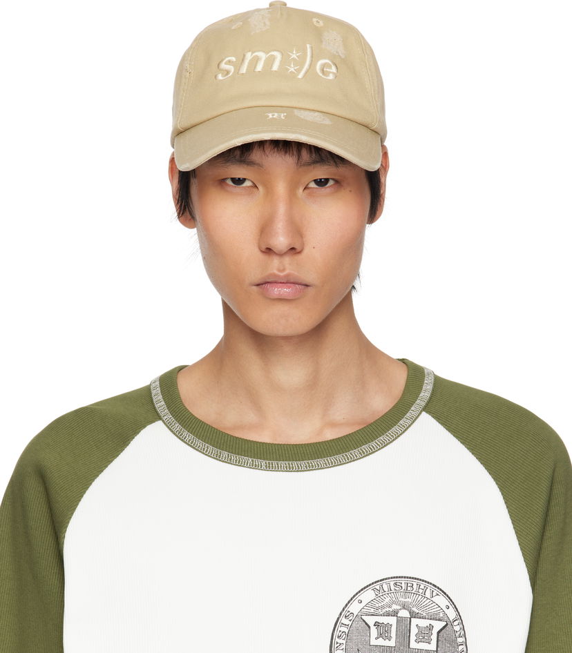 Keps MISBHV MISBHV Smile Baseball Cap Beige | 250A507