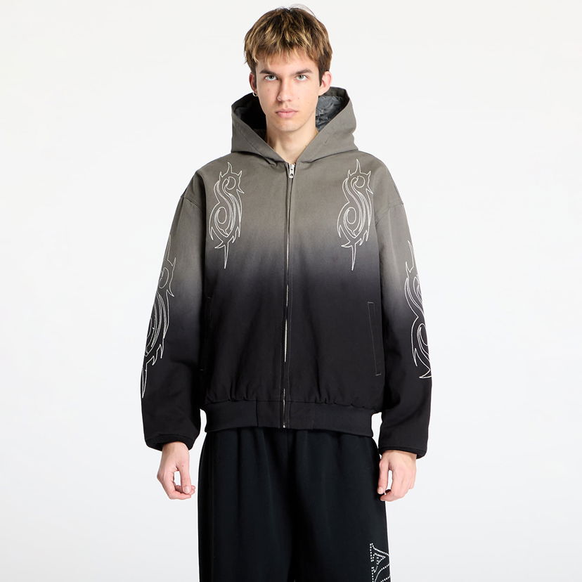 Sweatshirt Pleasures PLEASURES x Slipknot Star Hooded Jacket Grå | P25SK010 GREY