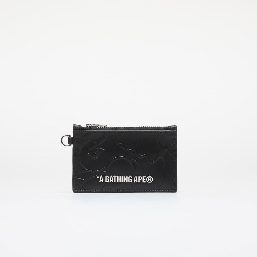 Plånbok BAPE A BATHING APE Solid Camo Card Holder Small Wallet Black Universal Svart | 001SGK201315M BLK