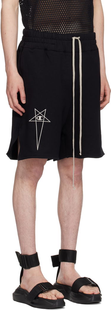 Shorts Rick Owens Rick Owens Champion Edition French Terry Shorts Svart | CM01E1683 CHFE FELPA, 1