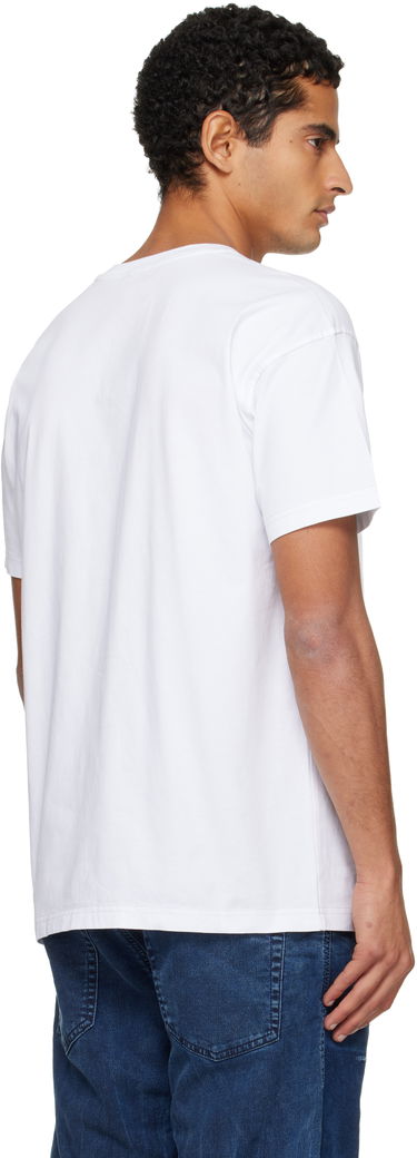 T-shirt Diesel Short-Sleeve Crewneck Graphic Print T-shirt Vit | A19571-0PLAT-100, 2