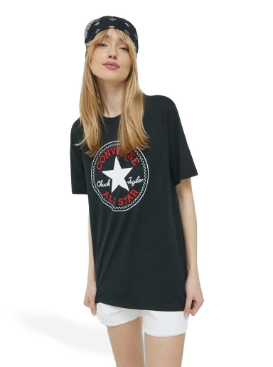 T-shirt Converse Go-To All Star Patch Standard Fit T-Shirt Svart | 10025459.A01