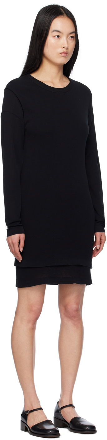 Klä LEMAIRE Double Layer Minidress Svart | DR1066 LK1016, 1