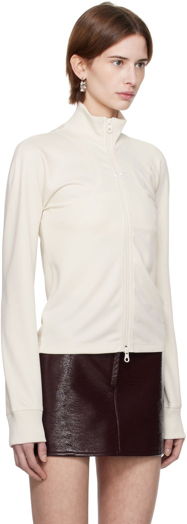 Sweater Courrèges Courrèges Scuba Interlock Track Jacket Vit | 125JVE110JS0091, 1