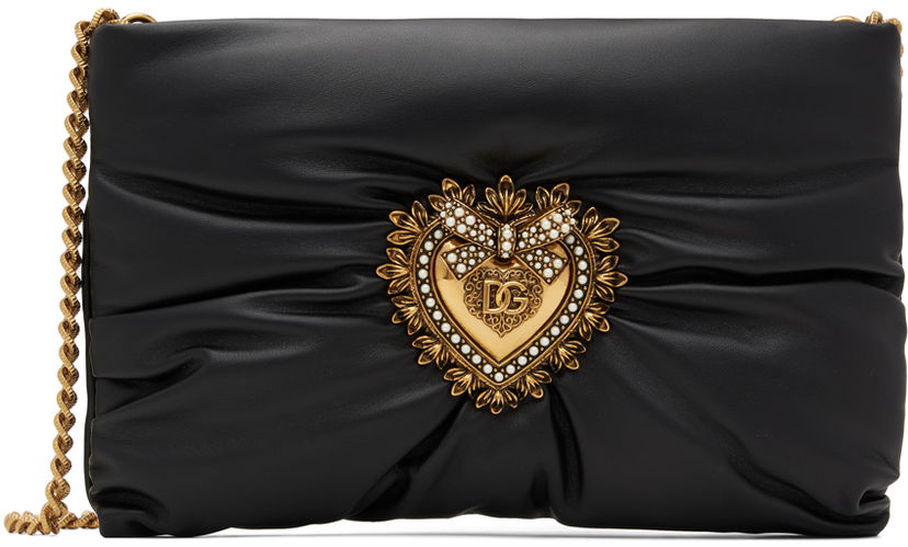 Handväska Dolce & Gabbana Black Small Devotion Bag Svart | BB7378 AK274