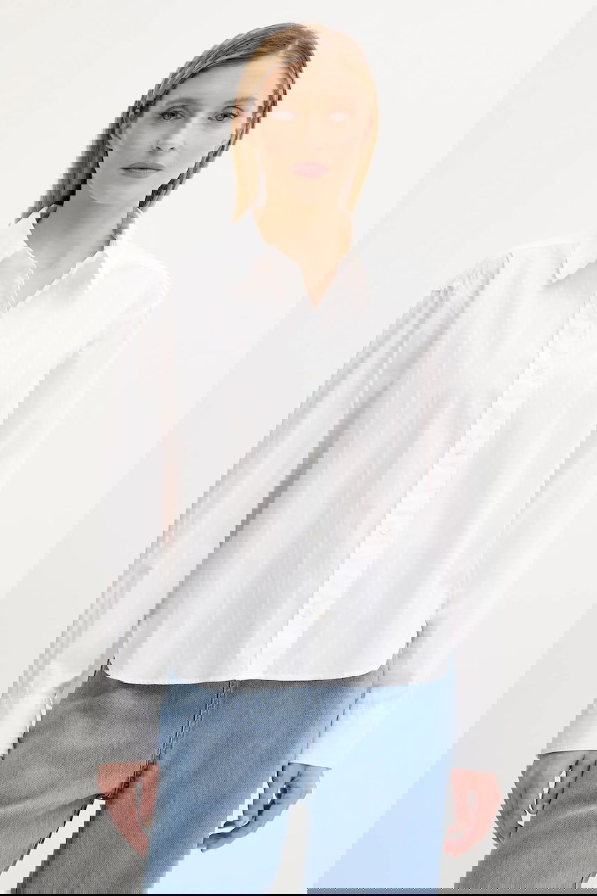 Skjorta Samsoe Samsoe Samsoe Samsoe SAATRANI Regular Fit Classic Collar Shirt Vit | F25200082, 0