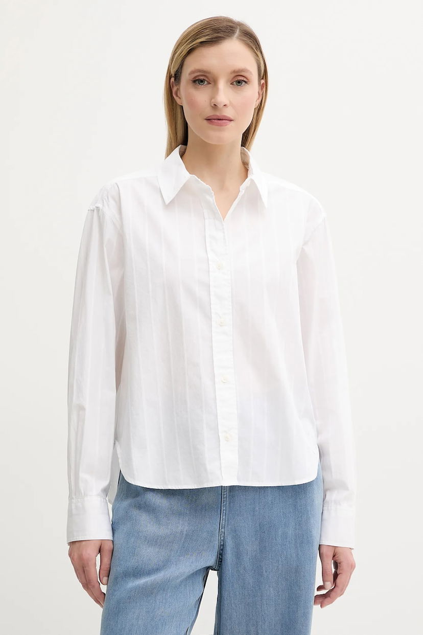Skjorta Samsoe Samsoe Samsoe Samsoe SAATRANI Regular Fit Classic Collar Shirt Vit | F25200082