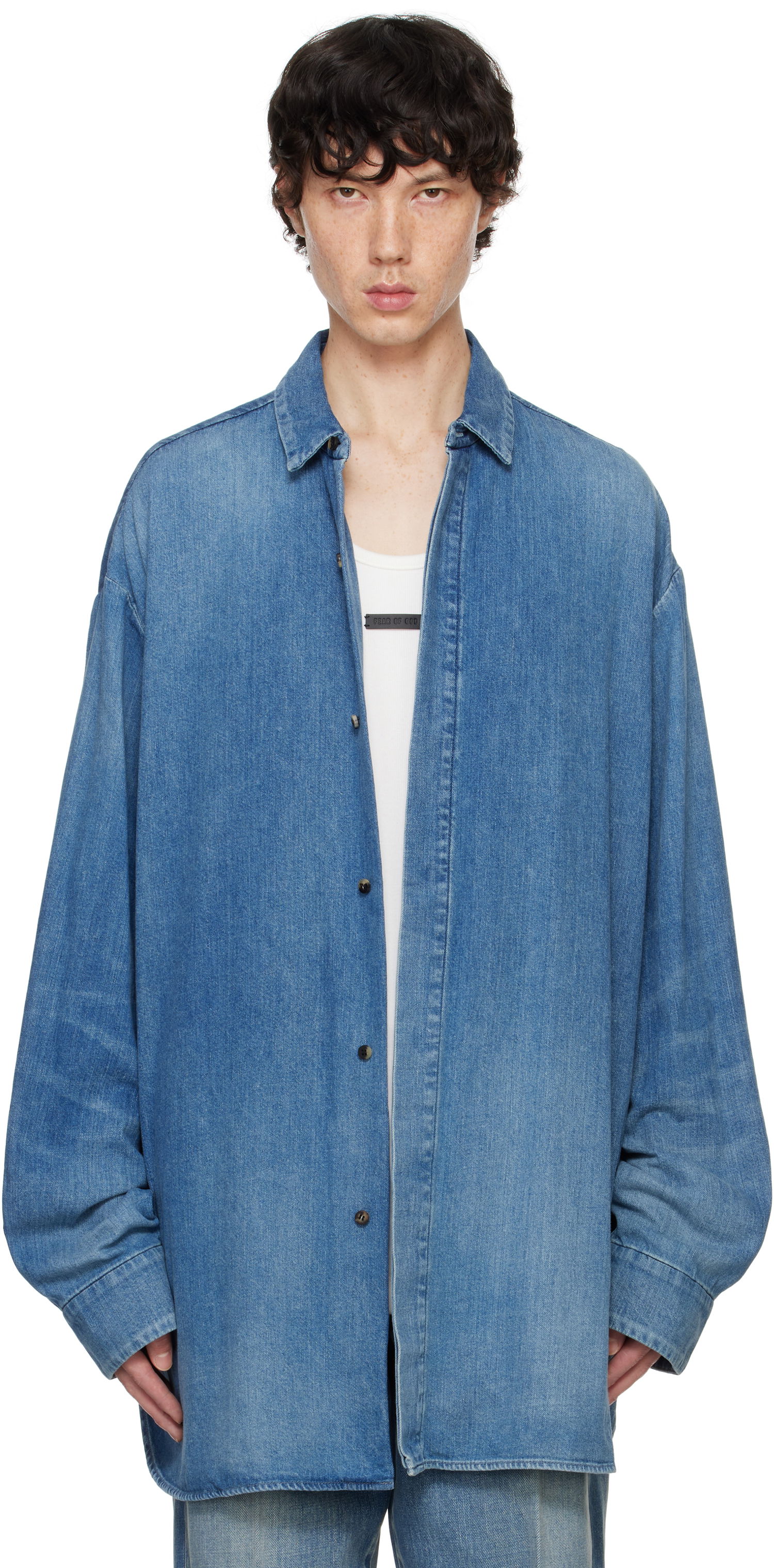 Skjorta Fear of God Vented Denim Shirt Blå | FG24FW50-1018DNM, 0