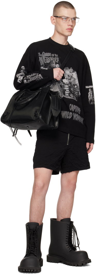 Shorts We11done We11done Crumpled Shorts Svart | WD-PT1-23-271-M-BK, 3