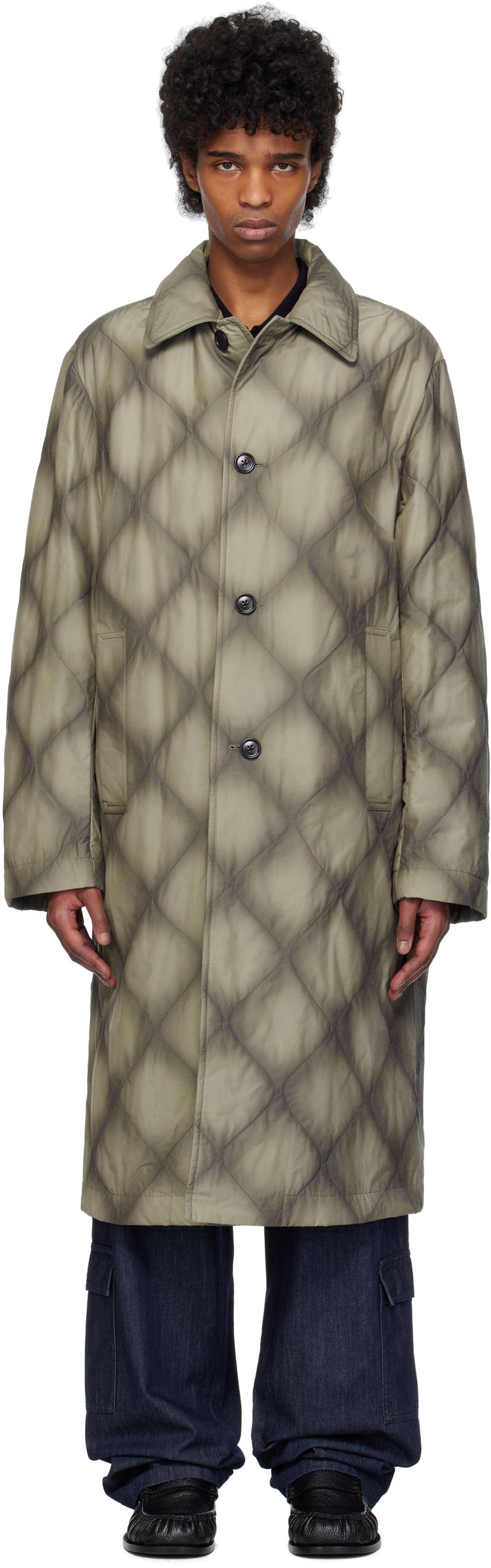 Regnrock Dries Van Noten Dries Van Noten Duck Canvas Coat Grön | 251-020231-1026