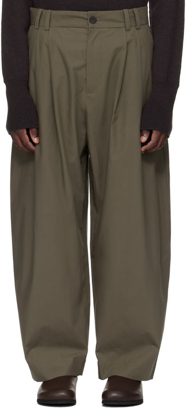 Byxor Studio Nicholson Studio Nicholson Yale Pleated Trousers Grön | YALE SNM - 788, 0