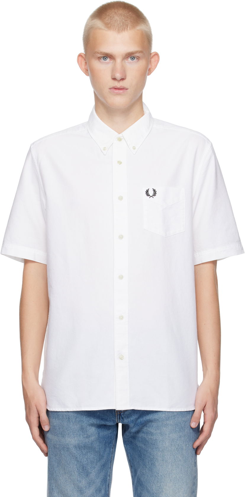 Skjorta Fred Perry Oxford Shirt Vit | M8730
