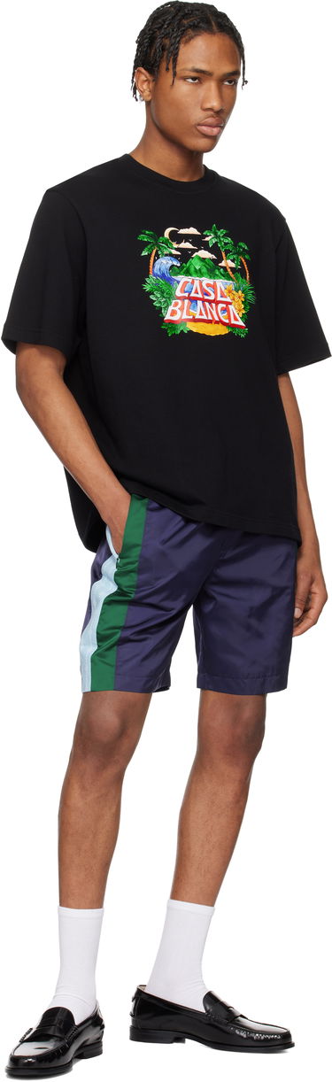 T-shirt Casablanca Casablanca 'Casa' Beach Wave Graphic T-Shirt Svart | MS25-JTS-027-04-EX-SSENSE, 3