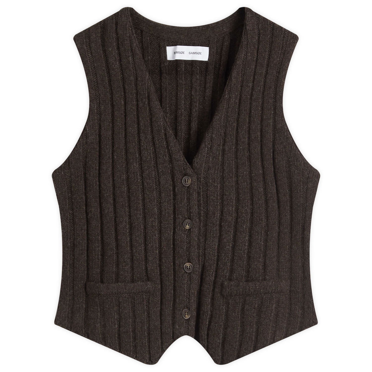 Sweater Samsoe Samsoe Samsøe Samsøe Sanissa Knitted Vest Brun | F24400081, 0