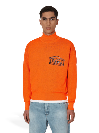 Sweater Aries Temple Fluro Turtleneck Sweater Orange | FTAR20024 ORG