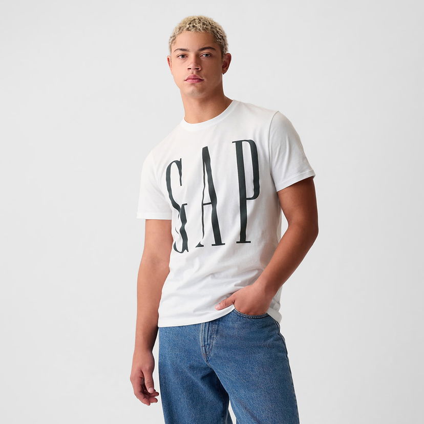 T-shirt GAP Logo Tee White V2 Global Vit | 866774-01