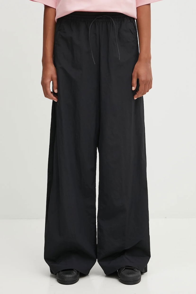 Byxor Y-3 Y-3 High-Waisted Wide-Leg Nylon Pants Svart | KC8369