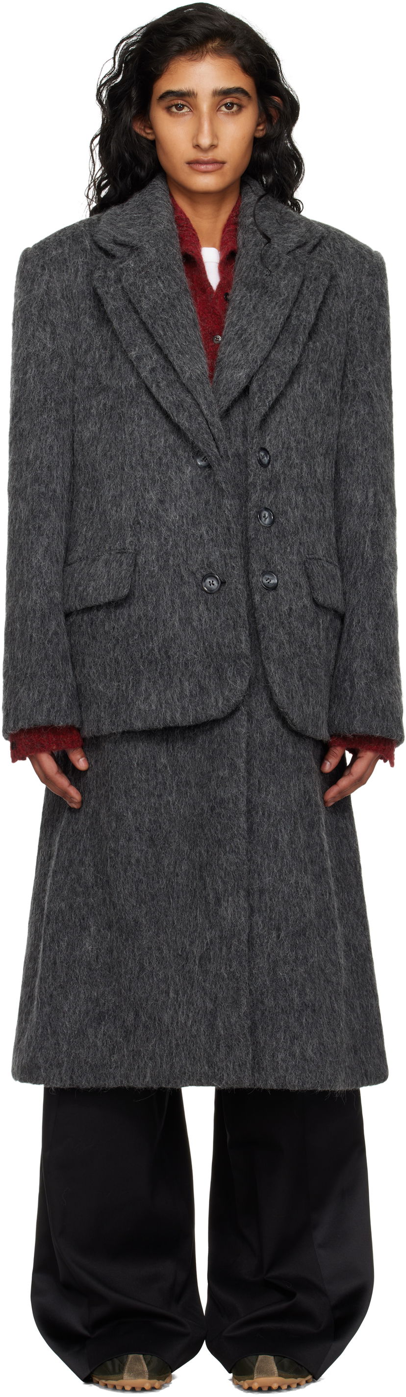 Rockar Andersson Bell Andersson Bell Layered Blazer Coat Grå | awa719w
